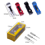 3 PCS Dispositivo di rimozione del perno di collegamento del cinturino dell'orologio regolabile in altezza in metallo, No.2068 Adjusting Repair Tool Black, No.2068 Adjusting Repair Tool Silver, No.2068 Adjusting Repair Tool Red                         ...