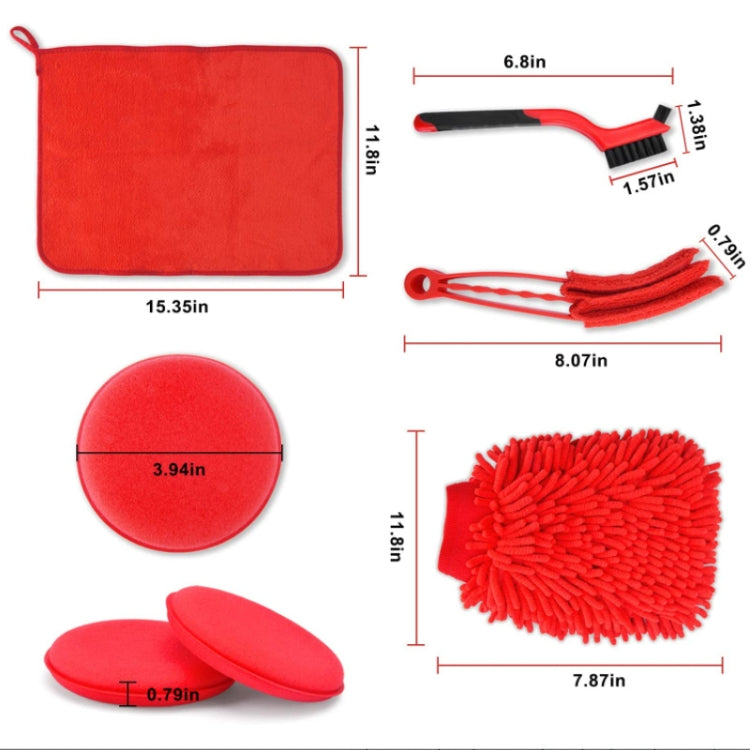 Spazzola per la pulizia dell'autolavaggio Guanti impermeabili per autolavaggio, 18 PCS / Set