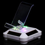 Espositore rotante solare per smartphone con luce colorata