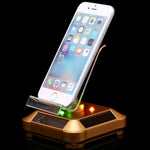 Espositore rotante solare per smartphone con luce colorata