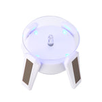 High-Foeded UFO Solar 9cm 360 Girevole Espositore Puntelli Giradischi, Gold Blue Light, Silver Blue Light, Black Blue Light, White Blue Light