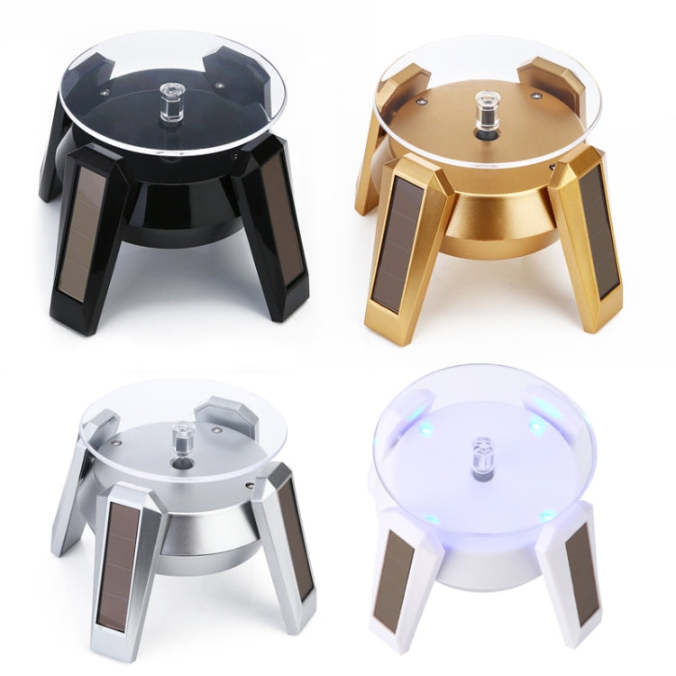 High-Foeded UFO Solar 9cm 360 Girevole Espositore Puntelli Giradischi, Gold Blue Light, Silver Blue Light, Black Blue Light, White Blue Light