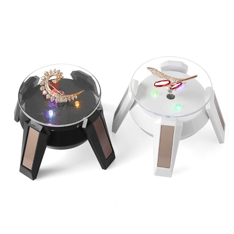 High-Foeded UFO Solar 9cm 360 Girevole Espositore Puntelli Giradischi, Gold Blue Light, Silver Blue Light, Black Blue Light, White Blue Light
