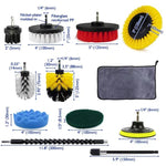 Spazzola per la pulizia multifunzione delle fessure per pneumatici per auto, 23 PCS / Set