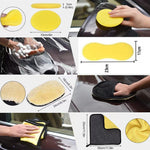 Spazzola per pulizia ruote auto Spazzola per dettagli interni, 19 PCS / Set