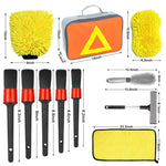 Guanti per lavaggio auto impermeabili con spazzola morbida, 11 PCS / Set