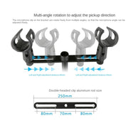 Clip microfono in alluminio A16 doppia e A18 quadrupla