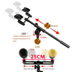 Clip microfono in alluminio doppia e quadrupla testa