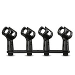 Clip microfono in alluminio doppia e quadrupla testa