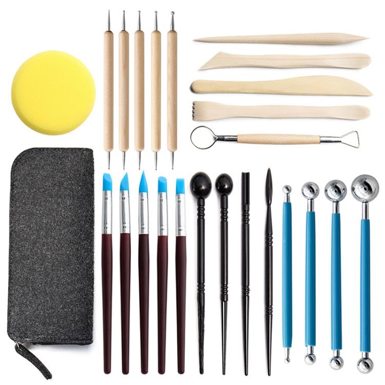 Set 25 materiali per sculture in ceramica morbida