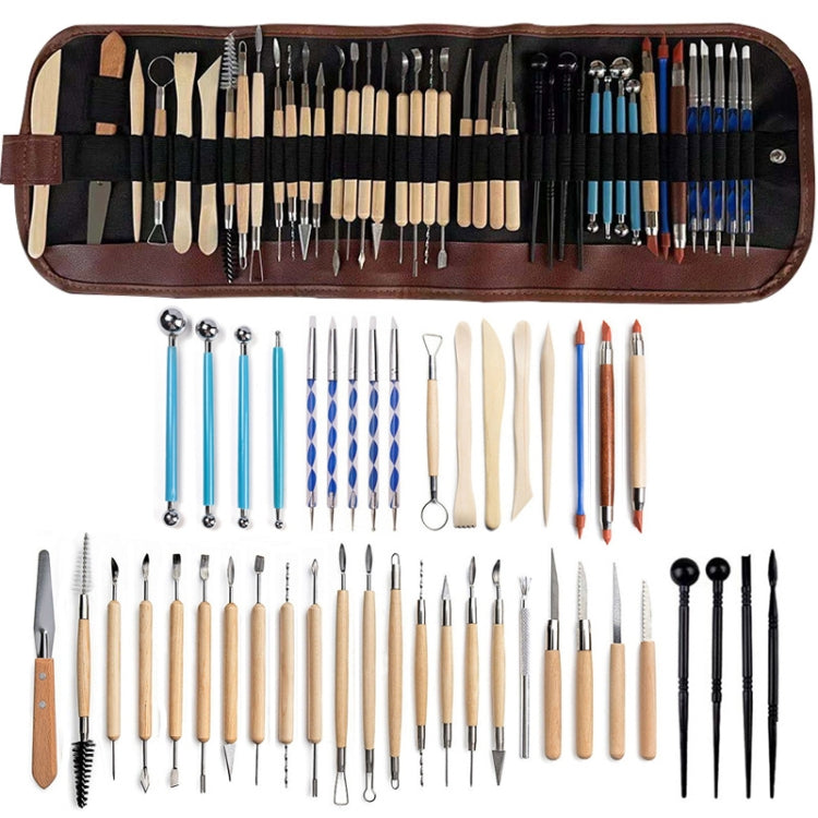 Set 43 strumenti per argilla con custodia 30x22x8 cm