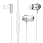 TS902 Auricolare da gioco USB-C / Type-C In-Ear in metallo, lunghezza cavo: 1,2 m, Red, Green, Black, Silver Gray