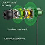 TS902 Auricolare da gioco USB-C / Type-C In-Ear in metallo, lunghezza cavo: 1,2 m, Red, Green, Black, Silver Gray