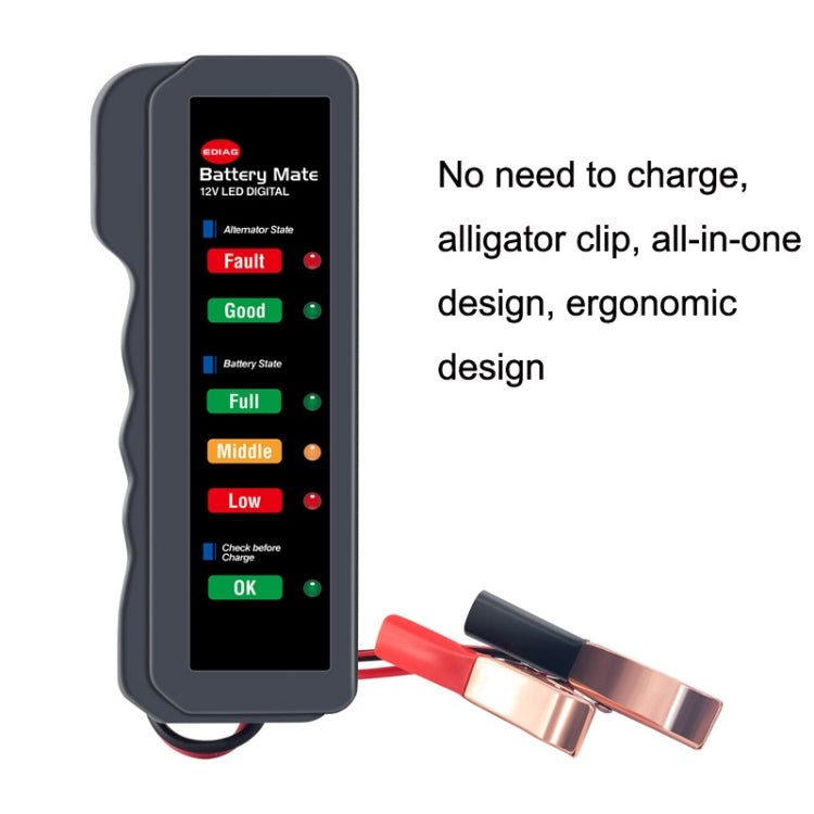 Strumento per la diagnosi dei guasti del tester per batterie automobilistiche 12V, Clip