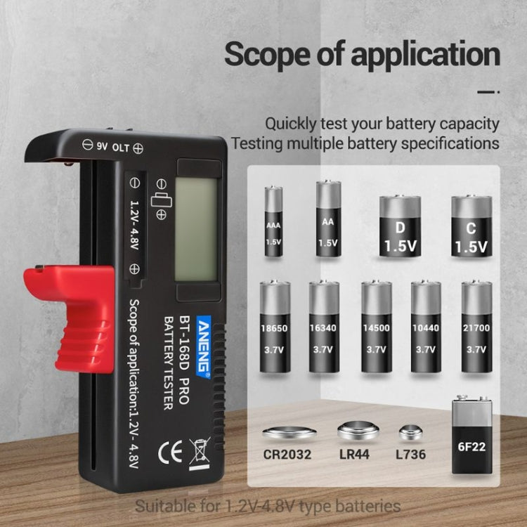 Tester digitale tensione batteria ANENG BT-168 PRO