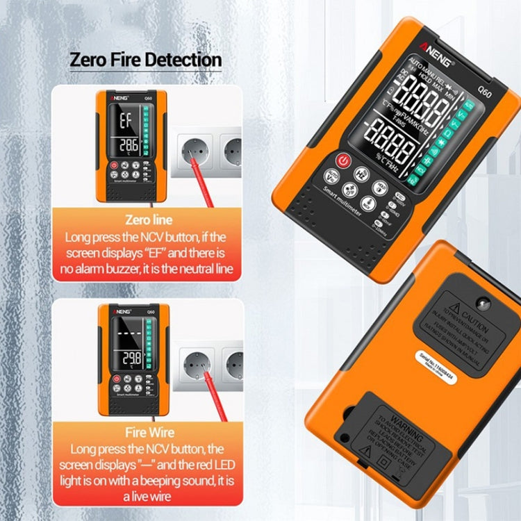 ANENG Multimetro digitale automatico intelligente ad alta precisione, Q60 Intelligent, Q60s Voice Control