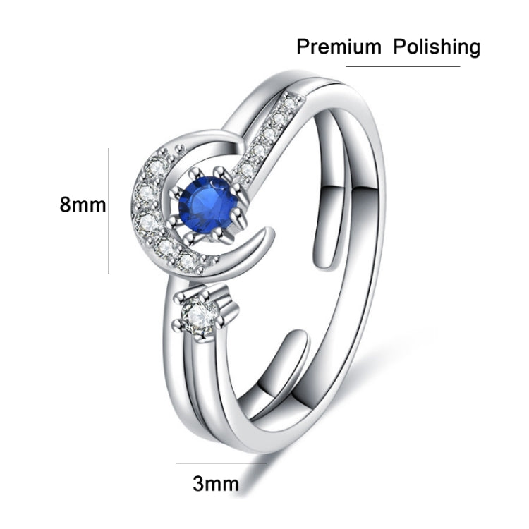 2 PZ J259 Ladies Romantic Star Moon Anelli aperti impilati