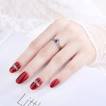 2 PZ J259 Ladies Romantic Star Moon Anelli aperti impilati