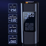 Pompa ad aria elettrica con display digitale portatile per auto, 2712 Wired Version, 2712 Wireless Version 6000 mAh, L2775 Wired Version, L2775 Wireless Version 4000 mAh