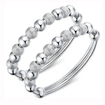 Bracciale Vera da 2 pezzi con perline rotonde da donna