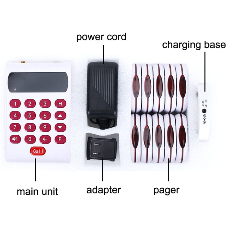 QC03 Selezionatore di pasti wireless Chiamante con campanello vibrante per ristorante