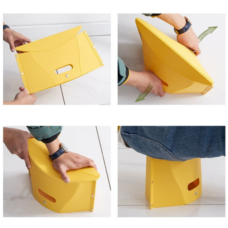 Sgabello in plastica pieghevole leggero da viaggio all'aperto, Blue, Red, Yellow, Light Green