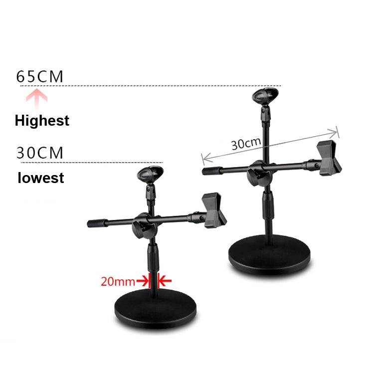 Supporto doppio microfono LKT-300 altezza 30-65 cm