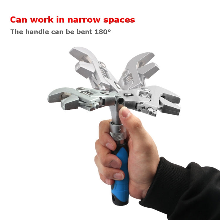 Chiave a cricchetto per bagno con chiave a cricchetto pieghevole multifunzionale da 10 pollici, 10 Inch Folding Wrench