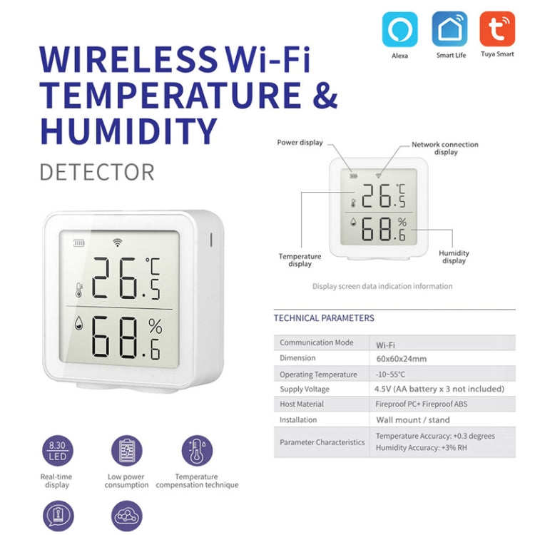 Termometro domestico digitale intelligente wireless TY-191, TY-191