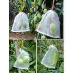15 PCS Borsa in rete di nylon a prova di insetti e uccelli per frutta e verdura, 45x30cm, 25x25cm, 45x15cm, 60x40cm, 70x48cm, 30x25cm, 55x35cm