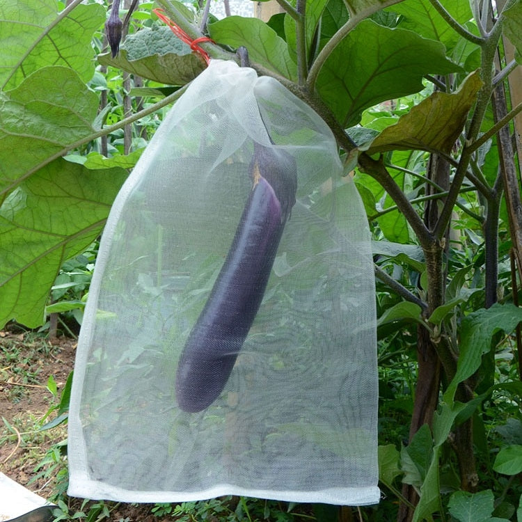 15 PCS Borsa in rete di nylon a prova di insetti e uccelli per frutta e verdura, 45x30cm, 25x25cm, 45x15cm, 60x40cm, 70x48cm, 30x25cm, 55x35cm