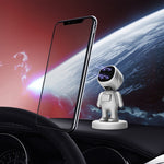 Staffa per auto da astronauta TOPFREE Staffa per telefono per auto con navigazione in pasta adesiva magnetica, White, Black