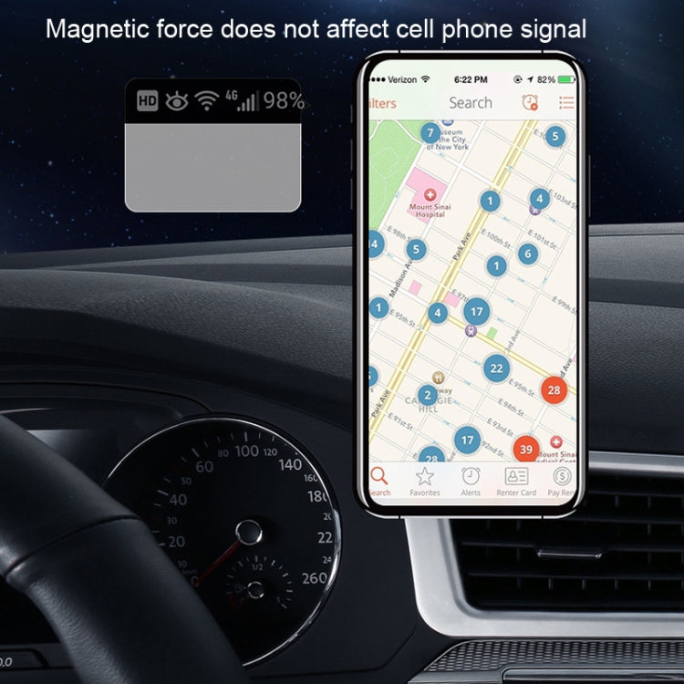 Staffa per auto da astronauta TOPFREE Staffa per telefono per auto con navigazione in pasta adesiva magnetica, White, Black