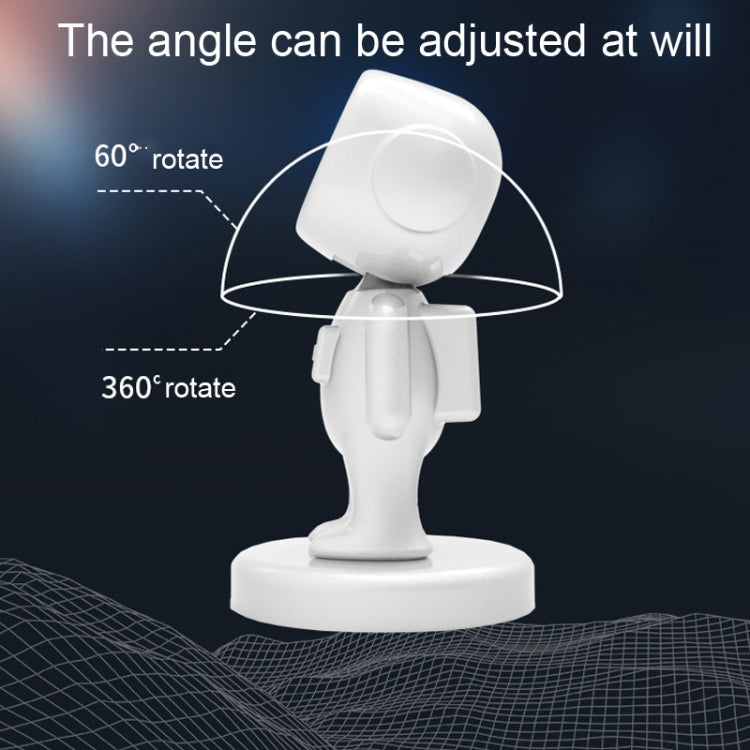 Staffa per auto da astronauta TOPFREE Staffa per telefono per auto con navigazione in pasta adesiva magnetica, White, Black