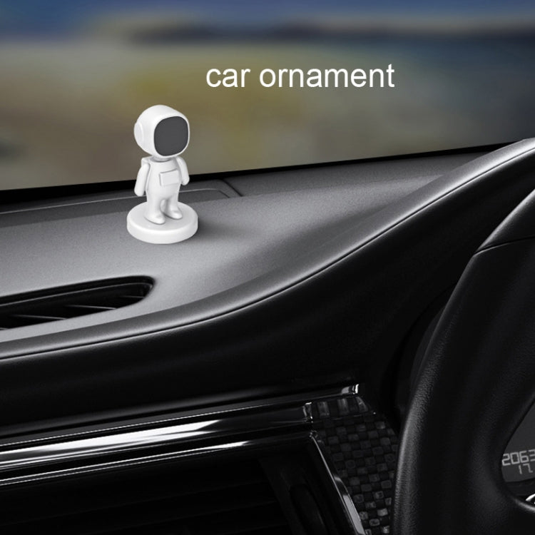 Staffa per auto da astronauta TOPFREE Staffa per telefono per auto con navigazione in pasta adesiva magnetica, White, Black