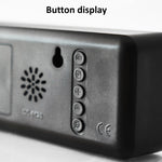 Sveglia digitale a LED 6625D Sveglia con display della temperatura del timer da tavolo luminoso, Black Shell Green Light, Black Shell White Light
