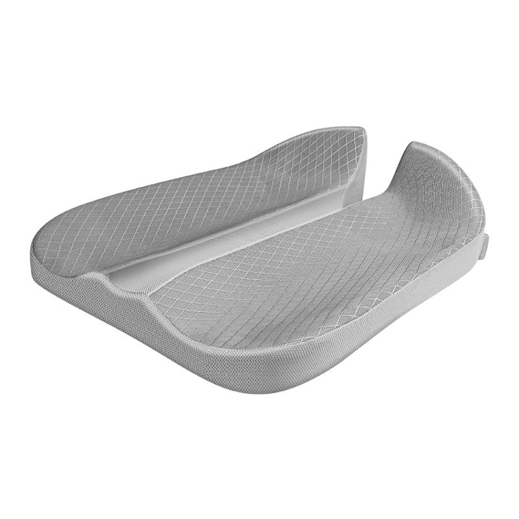 QFC060 Cuscino del sedile antiscivolo in memory foam per auto a forma di V, Black, Khaki, Grey