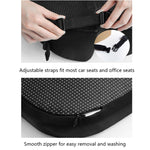 QFC060 Cuscino del sedile antiscivolo in memory foam per auto a forma di V, Black, Khaki, Grey