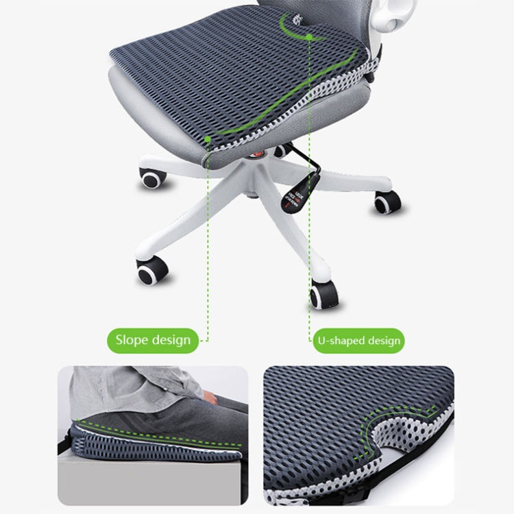 QFC040 Cuscino per seggiolino auto in memory foam addensato a forma di U, Black, Grey
