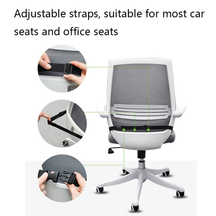 QFC040 Cuscino per seggiolino auto in memory foam addensato a forma di U, Black, Grey