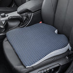QFC040 Cuscino per seggiolino auto in memory foam addensato a forma di U, Black, Grey