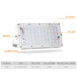 Proiettore LED RGB da esterno 50W impermeabile IP66