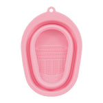 Tampone per la pulizia del soffio di pennelli per trucco in silicone da 2 pezzi