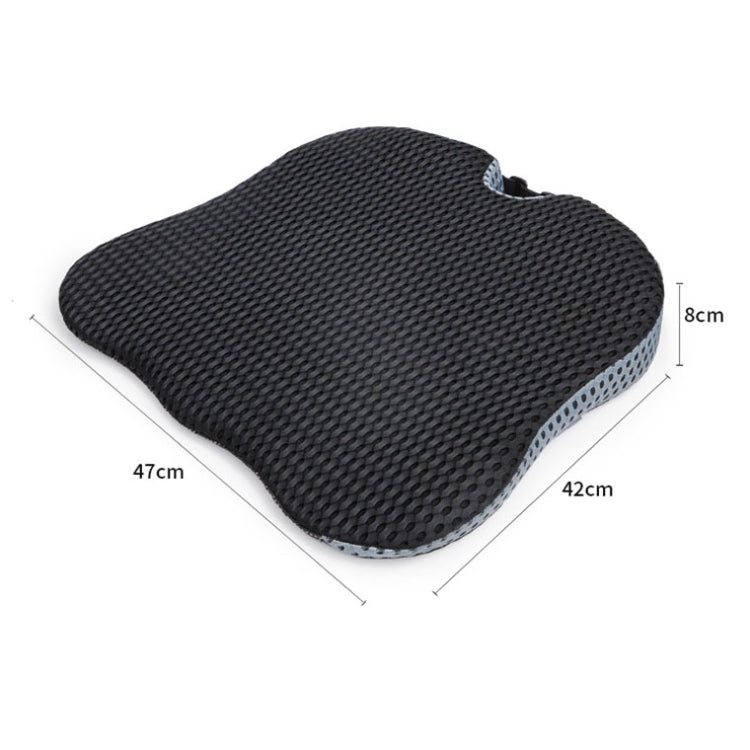 Cuscino per seggiolino auto in memory foam traspirante e addensato, QFC047 Black, QFC047 Gray