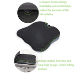 Cuscino per seggiolino auto in memory foam traspirante e addensato, QFC047 Black, QFC047 Gray