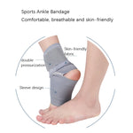 Supporto per caviglia a compressione con bendaggio anti-distorsione per uomo e donna, Compression Ankle Support (Grey), Compression Ankle Support (Black)