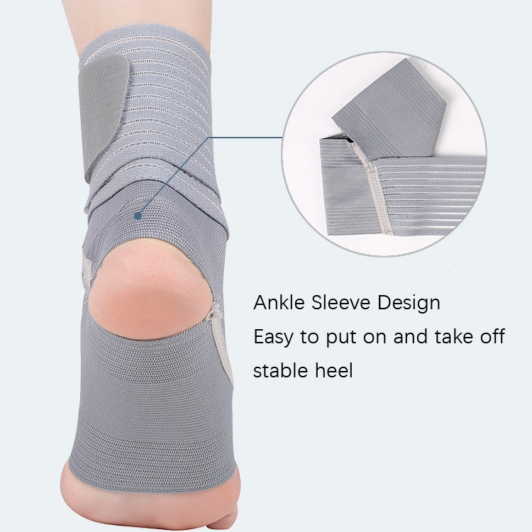 Supporto per caviglia a compressione con bendaggio anti-distorsione per uomo e donna, Compression Ankle Support (Grey), Compression Ankle Support (Black)