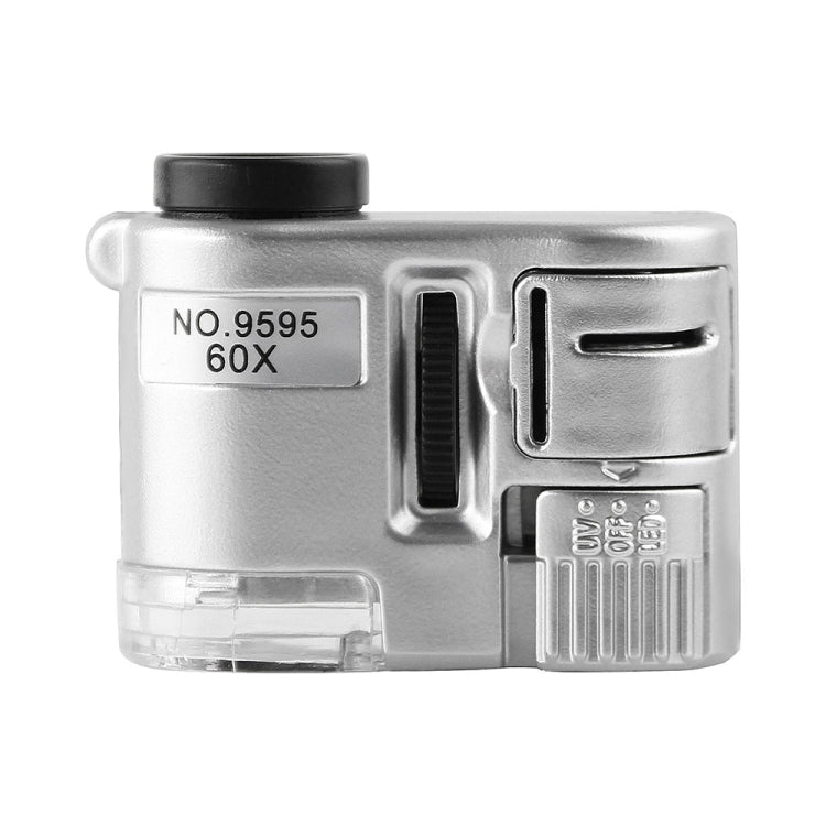 Mini microscopio portatile 60X con luce UV e LED