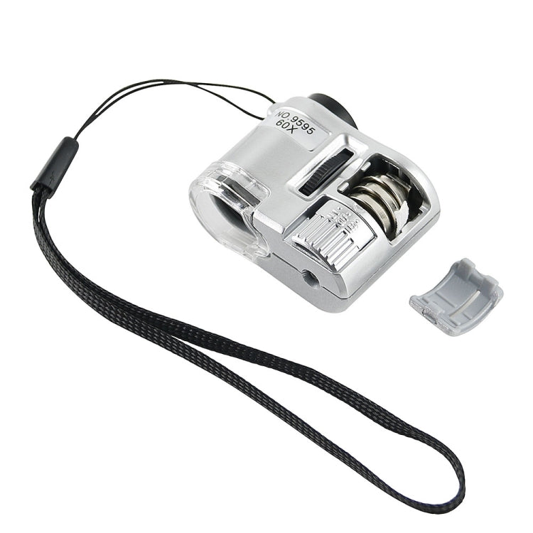 9595 Mini microscopio a luce UV a luce LED 60X, 9595