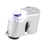 Mini microscopio portatile 60X con luce UV e LED
